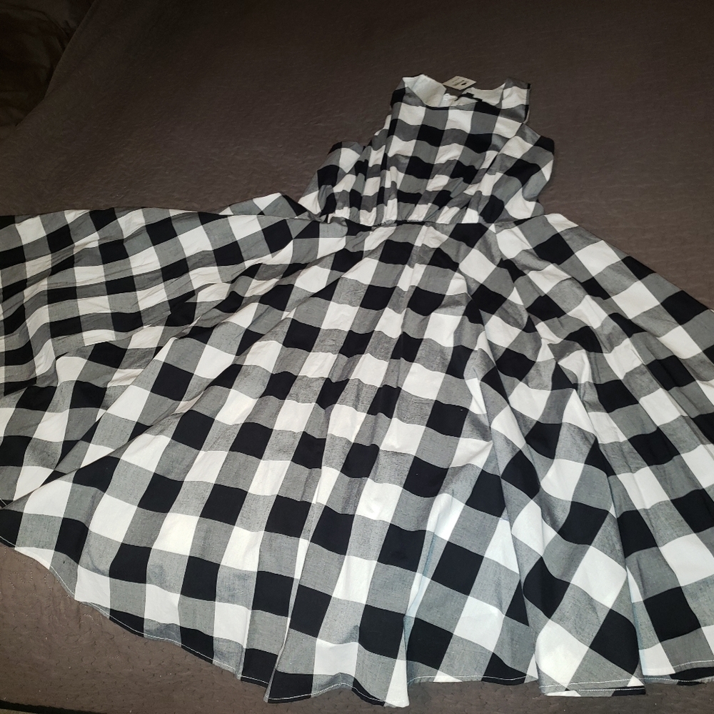 Black & White Plaid Dress